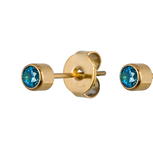 Пусеты Fiore Luna Cubic zirconia Blue Topaz, SWE0128 BT G фото 3